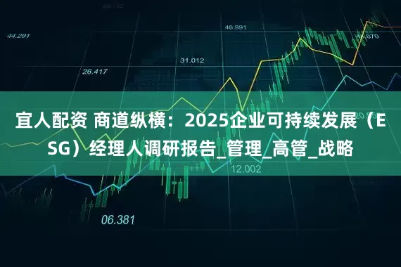 宜人配资 商道纵横：2025企业可持续发展（ESG）经理人调研报告_管理_高管_战略