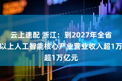 云上速配 浙江：到2027年全省规模以上人工智能核心产业营业收入超1万亿元