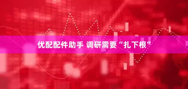 优配配件助手 调研需要“扎下根”